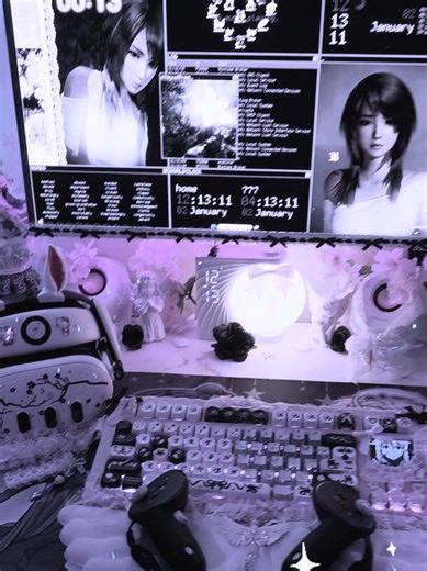 just a girl and her pcvr rig ♥ built this pc for my vr gaming, living my dreams fr!! yayy i just love how cutesy all my tech is :P ⋆˚𝜗𝜚˚⋆ #pcsetup #metaquest3 #gaming #virtualreality #techtok