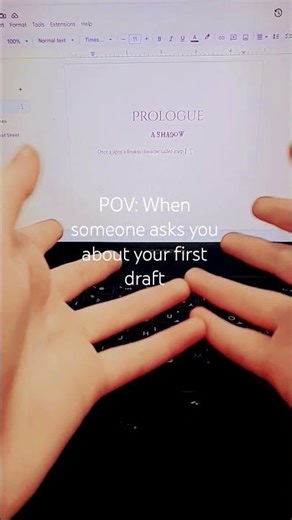 writing a first draft of a novel goes like: