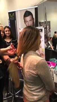 Super thick blonde ponytail cut off