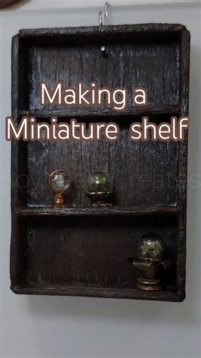 Making a Miniature shelf, soon to be filled with mini treasures #miniature #diycrafts #fairycore