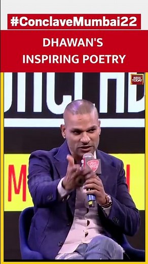 Shikhar Dhawan Recites Rahat Indori's 'Inspiring' Poetry At India Today Conclave #shorts #motivation