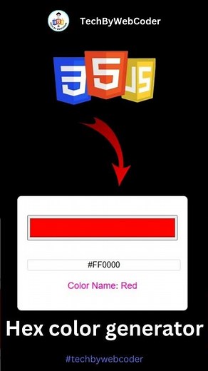 Day 10: How To Build a Modern Hex Color Generator UI Using HTML, CSS & JavaScript (For Beginner)
