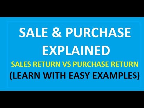 Sale, Purchase, Sales Return & Purchase Return Explained with Examples | Basic Accounting Concepts