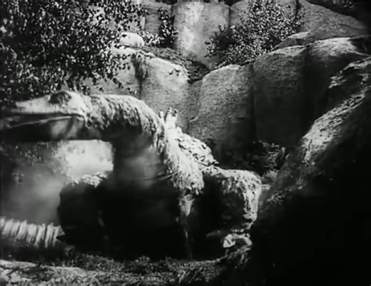 The first dragon ever depicted on film was in a 1924 German silent movie, "Die Nibelungen" (directed by Fritz Lang). Based on the ancient Germanic/Norse sagas, in which Siegfried slays the dragon Fáfnir.