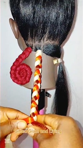 mixed 3 colors braids #hairtutorial #stylist #braiding #braids #boxbraids