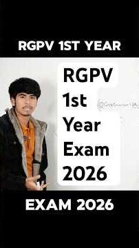 RGPV 1st Year Exam 2026 | ‪@Growwithfarooque‬