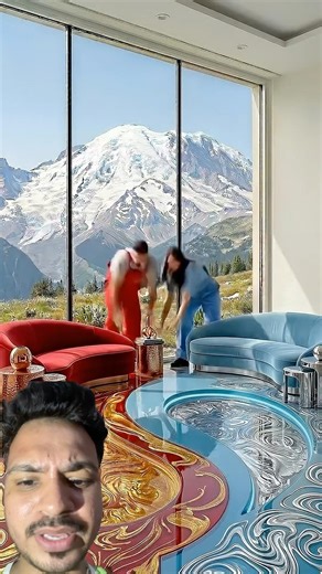 THIS FIRE & ICE FLOOR IS JUST STUNNING!Epoxy Floor Transformation