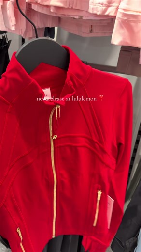 New release @lululemon The define jacket in oxford red ❣️ with gold zipper for $138 #lululemon #newrelease #definejacket #lululemonhaul #fyp