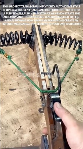 ​DIY Spring Crossbow: Pure Power. #ytshorts