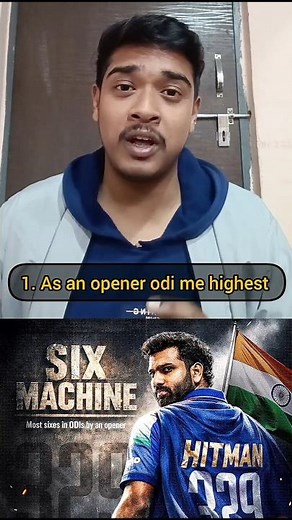 India vs newzealand odi 2026!Rohit Sharma records highest sixes in international cricket🤯