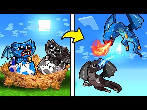 Cartoon DRAGON Huggy Wuggy! (Minecraft)