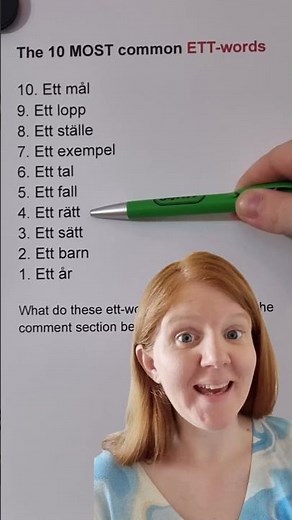 THE most important Swedish ETT words