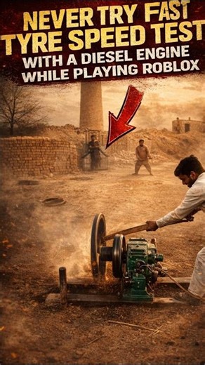 NEVER TRY FAST TYRE SPEED TEST WITH A DIESEL ENGINE WHILE PLAYING ROBLOX ⚠️🔥🪵