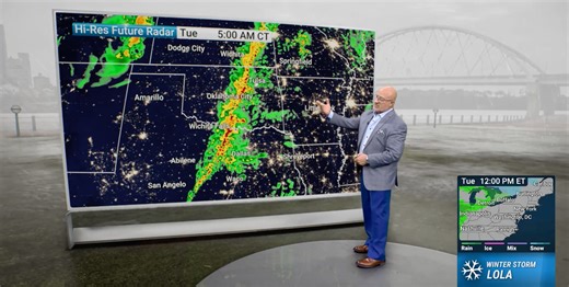 A severe weather threat begins tonight with storms that could spawn tornadoes, damaging winds, and large hail. Meteorologist Jim Cantore has a look at the timing: | The Weather Channel