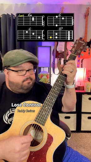 5.4K views · 67 reactions | Lose Control by Teddy Swims Guitar Tutorial! #guitar #guitarra #guitare #music #musica #chevansmusic #musician #guitartutorial #acousticcover #learnguitar #musicteacher #guitarlessons #guitarteacher #easy #beginner #chords #guitarist #guitaristsoftiktok #guitarists #guitariste #guitarist #guitarists #guitaristsofinstagram #guitarplayer | Chas Evans | Facebook