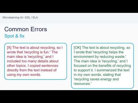 Reading informational text summarize a text