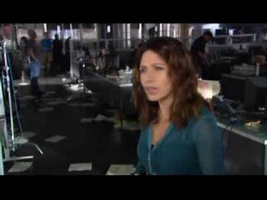 Sarah Shahi - Interview About Life (NBC) filming