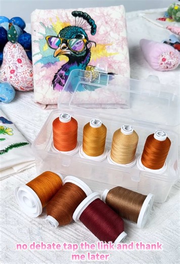 This 8-spool mercerized cotton thread is very compatible with our fabrics.#newbrothread #craftido #thread #tiktokshop #fyp