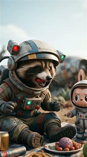 Rocket Raccoon & Labubu Space Picnic!