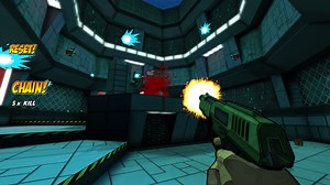 Wrack is an old school first-person shooter with a Mega Man aesthetic