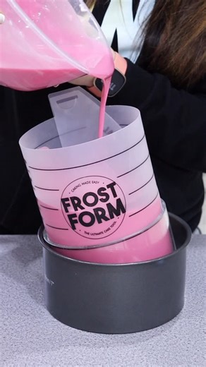 Frost Form® on Instagram: "Make the grooviest topsy turvy cake with Frost Form! 🕺🏼 Make sure you have SECURELY attached your cake to your base with candy melts or buttercream and let it set in the fridge before you tip your form to the side Order Frost Form worldwide on www.frostform.com 🌎 Plus, the more kits you buy, the more you save!"