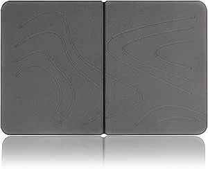 Stone Bath Mats for Bathroom - Foldable Quick Drying Diatomaceous Earth Bath Mat, Non-Slip Super Absorbent Stone Shower Mat, Easy to Clean No Smell, Fast Drying Rug for Bathroom (Grey, 23.6"x15.4")