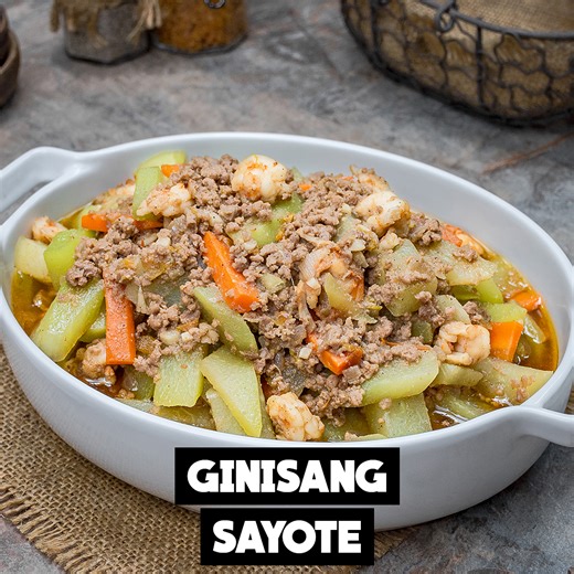 𝗚𝗶𝗻𝗶𝘀𝗮𝗻𝗴 𝗦𝗮𝘆𝗼𝘁𝗲 Ginisang Sayote is a well-loved vegetable dish here in the Philippines not only because it is quick and easy to make, but also because it is nutritious, delicious, and economical. No joke, this dish could feed and satisfy a number of hungry tummies, moreso if you pair this with steamed white rice which we all know is a staple food choice in a Filipino family’s table. Truly, a hearty and filling eat is guaranteed when Ginisang Sayote is on the table! 𝗜𝗻𝗴𝗿𝗲𝗱𝗶𝗲