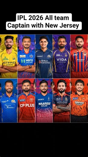 IPL 2026 Captains in New Jersey 🔥 | Fresh Looks, Same Dominance! #ipl2026 #ipl #rcb #csk #mi #gt #rr