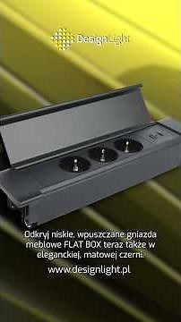 Czarne gniazda meblowe Flat Box - Design Light #designlight #meble