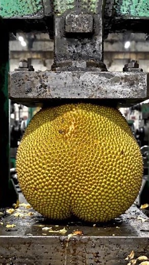 “क्या Jackfruit फटेगा या पिचक जाएगा? 😱Hydraulic Press vs Jackfruit 😱🌳 #shortsJackfruit