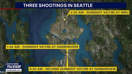 Seattle police investigate three separate shootings across the city