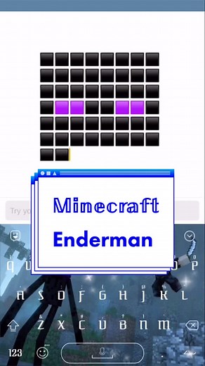 Enderman Face Pixel Art Tutorial | Minecraft Text Art How-to