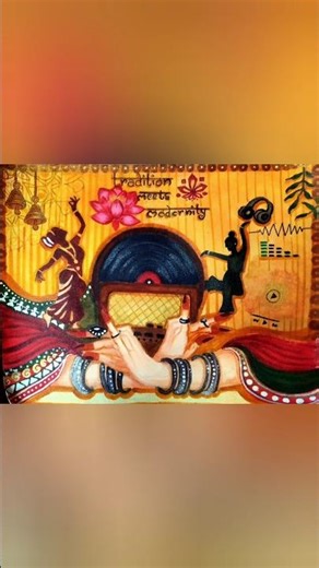 Tradition meets modernity 🎨 | Back after 2 years with this painting . #indianpainters #indiaart #art