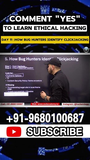 HOW BUG HUNTERS IDENTIFY CLICKJACKING. #shorts