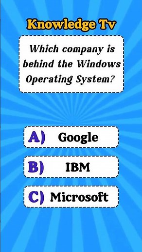Do you know🤷‍♂️? #microsoft #windows #operatingsystem #computer #computerscience #quiztime #quiz