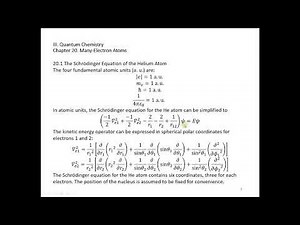 20 1 The Schrödinger Equation of the Helium Atom