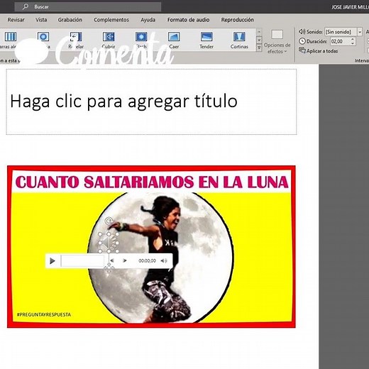 Crear un vídeo con una imagen fija en menos de #1minuto con PowerPoint