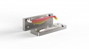 Digital Files: Open Pour Mold for Soft Fishing Lure 130mm(.step   .STL) - Etsy