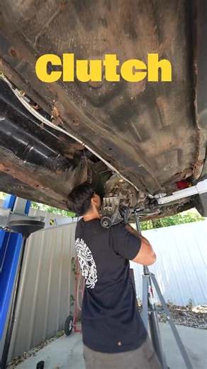 Luis Cisneros on Instagram: "Finally working on the Datsun LS swapped monster aka matcha latte. The clutch was burnt, completely toast so it’s time to replace it. Let’s get this car moving again ! #lsx #datsun #lsswap"