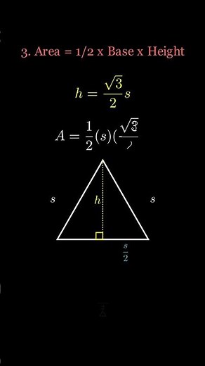 Area of equilateral Triangle! #maths #igcsemaths #mathematics#mathstricks