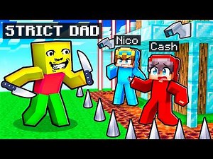 WEIRD STRICT DAD vs Most Secure Minecraft House
