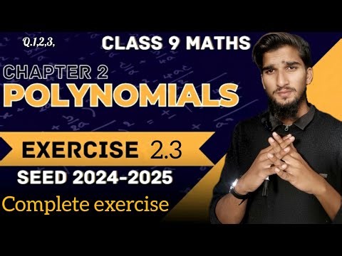 Complete Exercise 2.3 class 9 Polynomials || Hindi and English || S4G