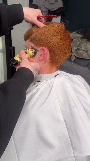 Red Head Taper Fade Tutorial with Precision Clipper Technique #fade #barber #taper