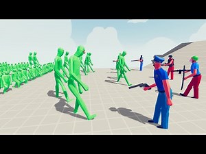Zombie 100 Units vs Army Soldier - Totally Accurate Battle Simulator TABS