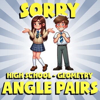 Angle Pairs SORRY Math Game - No Prep Geometry Review Activity