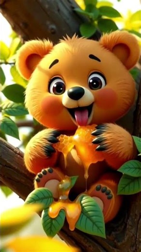 The Greedy Bear and the Bees 🍯 | Kids Moral Story | 3D Cartoon Animation #cartoon