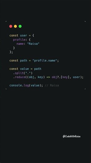 Access nested properties dynamically in JavaScript #javascript #coding #shorts