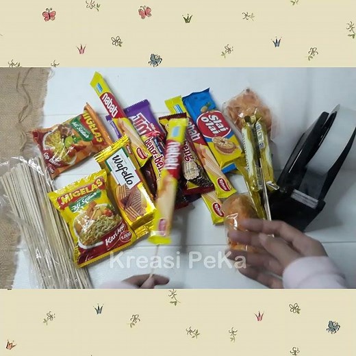 Tutorial Buket Snack isi campur-campur || DIY Snack Bouquet tutorial