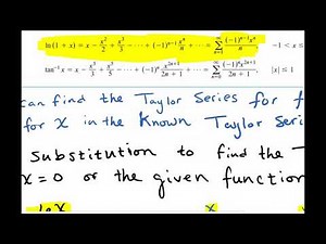 Use Substitution to find a Taylor Series