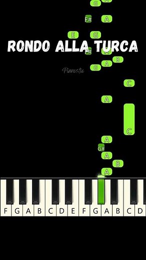 Rondo Alla Turca (Turkish March) 🥁 Mozart 🥁 Piano Tutorial #shorts